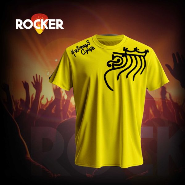 Hornsman Coyote žuta premium majica sa crnim printom, roots reggae merch, limitirano izdanje, 100% pamuk | Rocker.rs merch