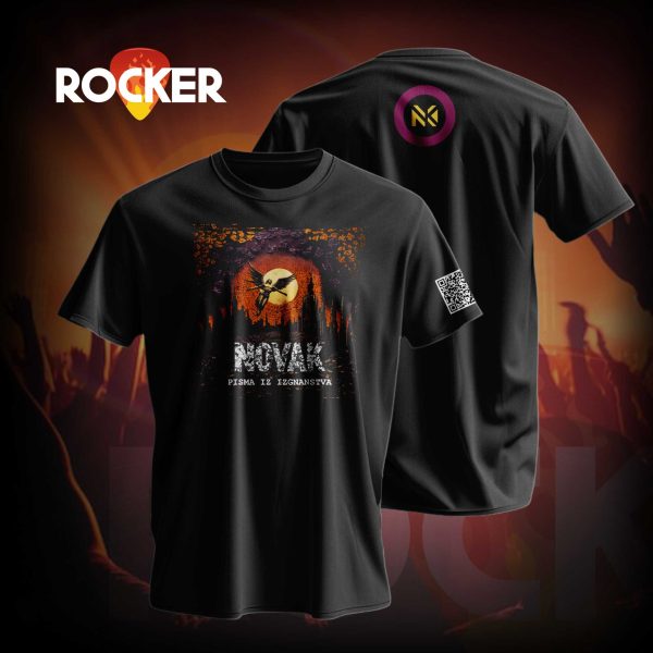 Novak crna majica sa motivom albuma Pisma iz izgnanstva – simbol otpora i mračne atmosfere | Rocker.rs merch