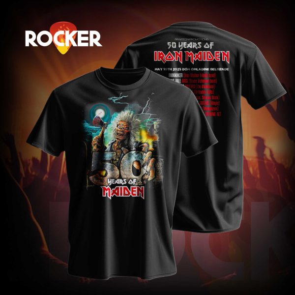 Majica Rainmaker tribute benda povodom pedesetogodišnjice legendarnog heavy metal benda Iron Maiden